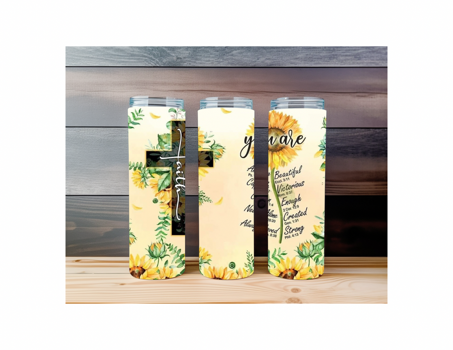 Sunflower Faith 20 Ounce Tumbler