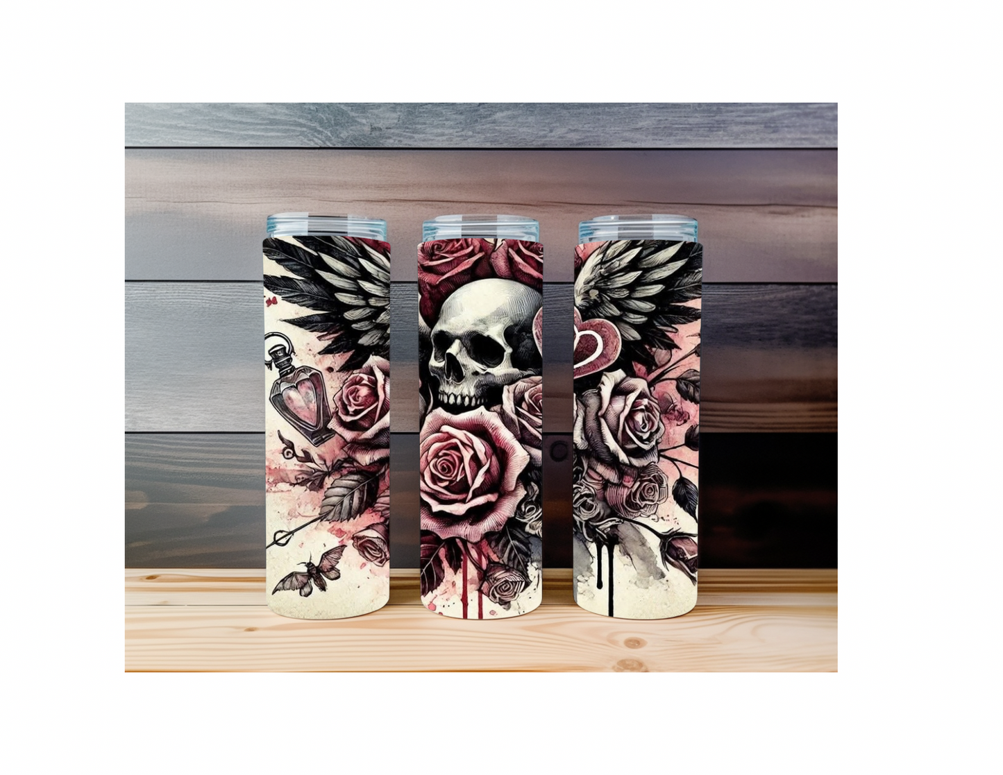Skull & Roses 20 Ounce Tumbler