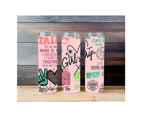 Girls Trip Pink 20 Ounce Tumbler