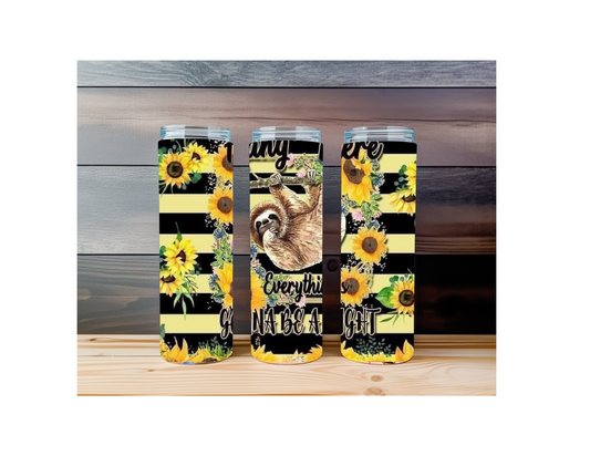 Sloth & Sunflower 20 Ounce Tumbler